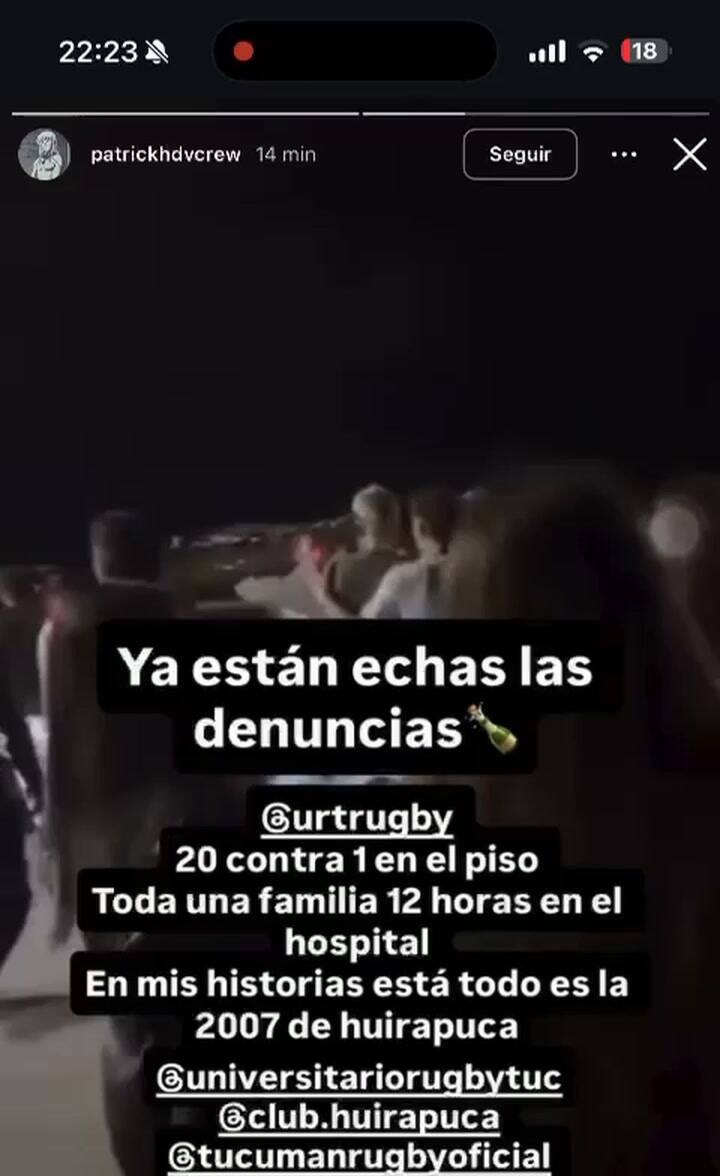 Posteos de la víctima