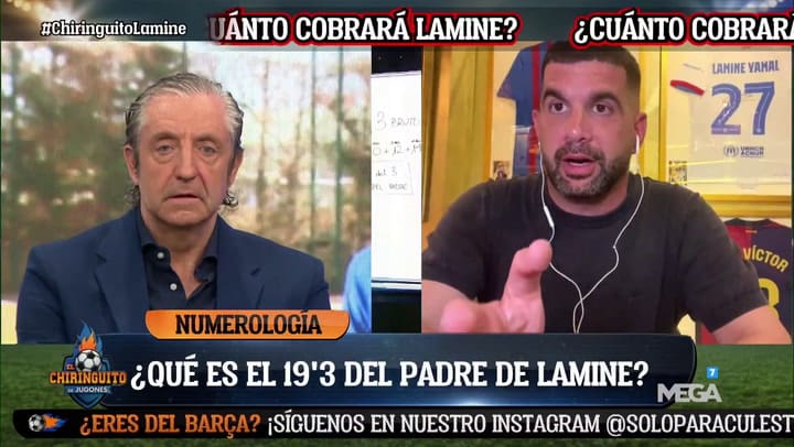 En El Chiringuito desmintieron que el 19,3 sea el sueldo de Lamine Yamal y lo asociaron al dorsal del futbolista y la cantidad de títulos del Barcelona