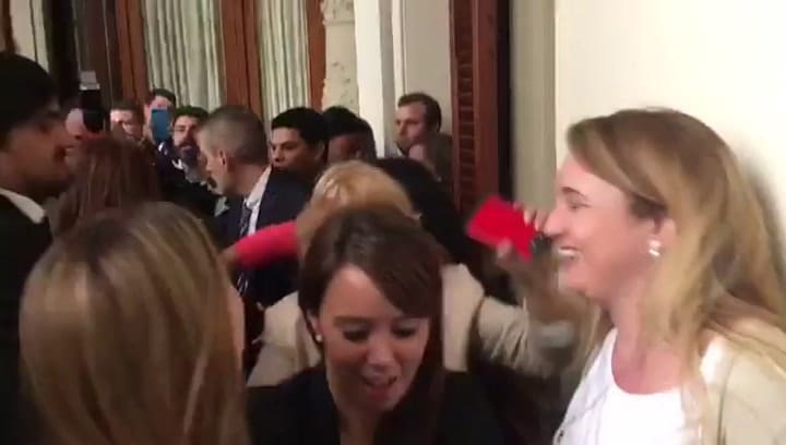 La bienvenida de Cristina Kirchner en el Congreso