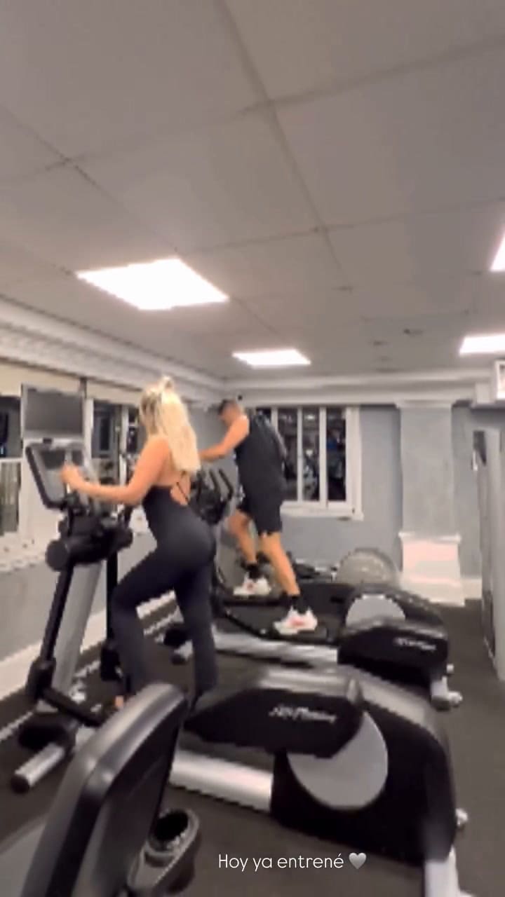 Wanda Nara se mostró entrenando junto a un misterioso hombre