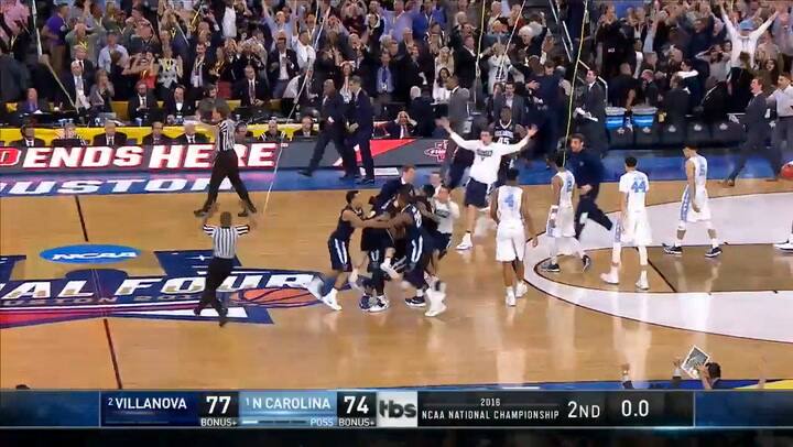 El triple de la victoria de Villanova frente a Carolina del Norte, sobre la chicharra