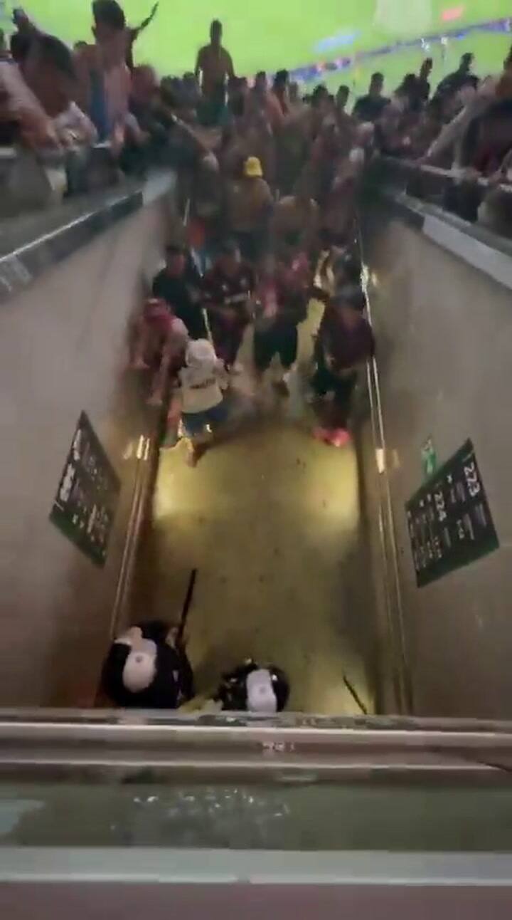 Los incidentes entre la policía brasileña e hinchas de Lanús