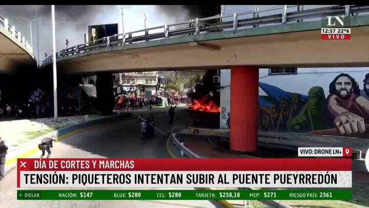 Marcha piquetera al Ministerio de Desarrollo Social