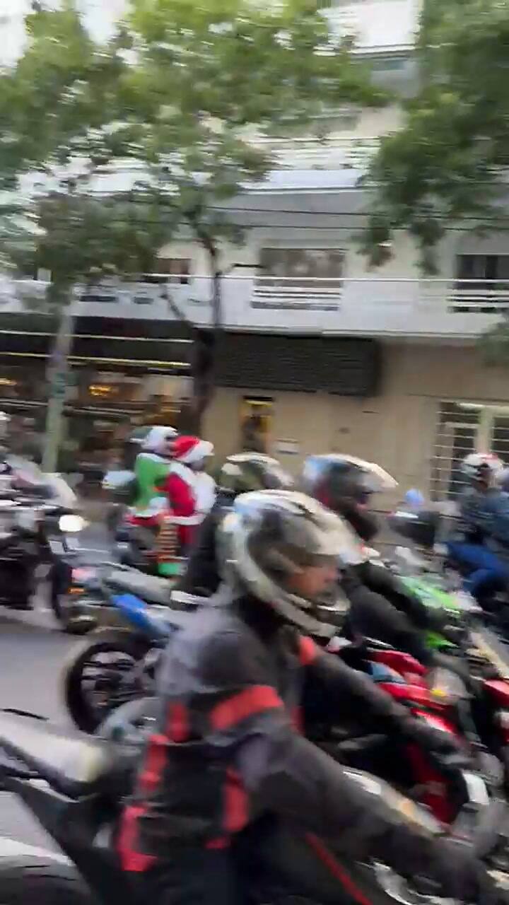 Motoqueros apoyan a la Selección argentina