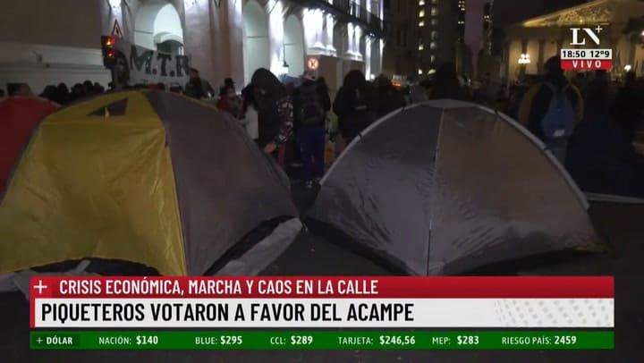 Piqueteros amenazan con realizar un acampe