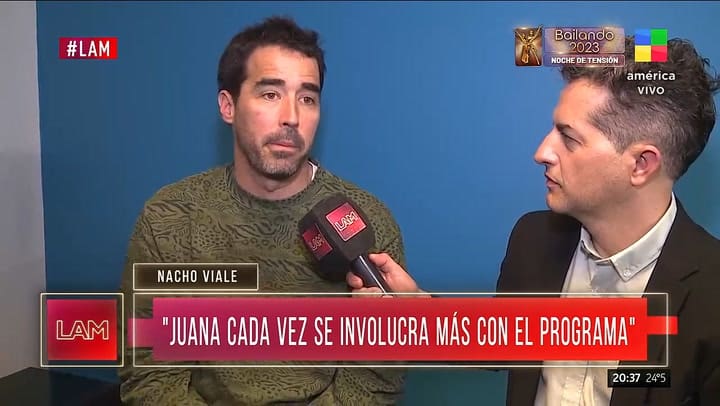 Nacho Viale hablo de la ausencia de Charlotte Caniggia en el primer programa de Juana Viale