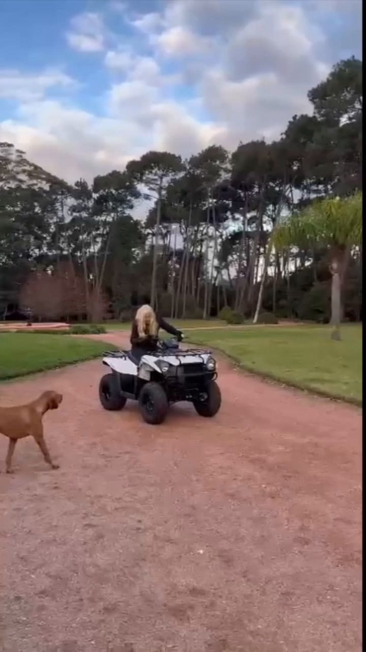 Susana Giménez sorprendió a todos al andar en cuatriciclo