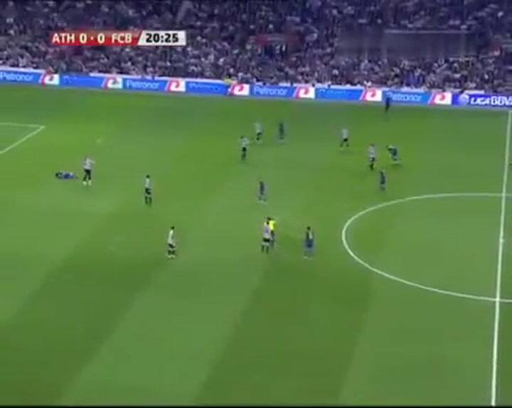 La patada de Amorebieta en la cara de Messi en la Liga Española