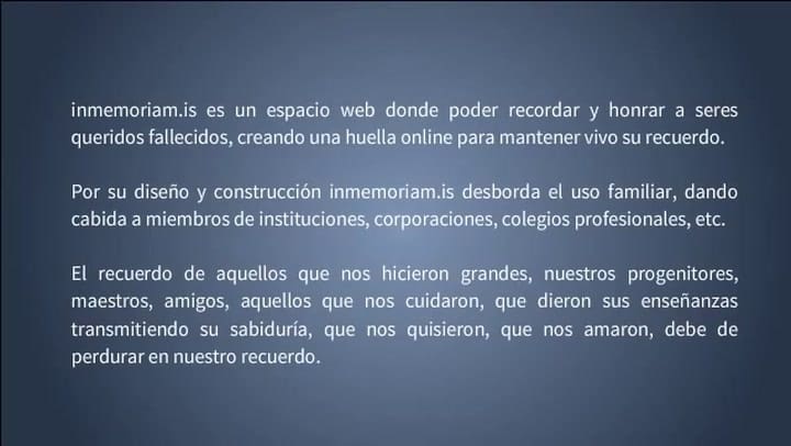 Presentación de inmemoriam.is