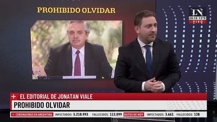 Prohibido olvidar. El editorial de Jonatan Viale.