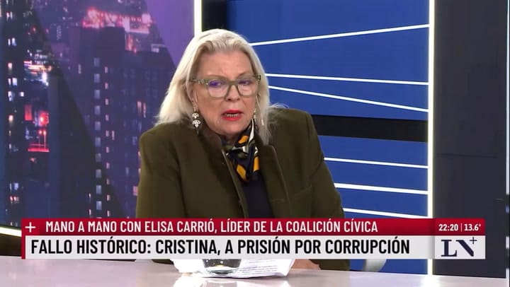 Carrió, sobre Cristina Kirchner: "Hay que tener respeto por ella"
