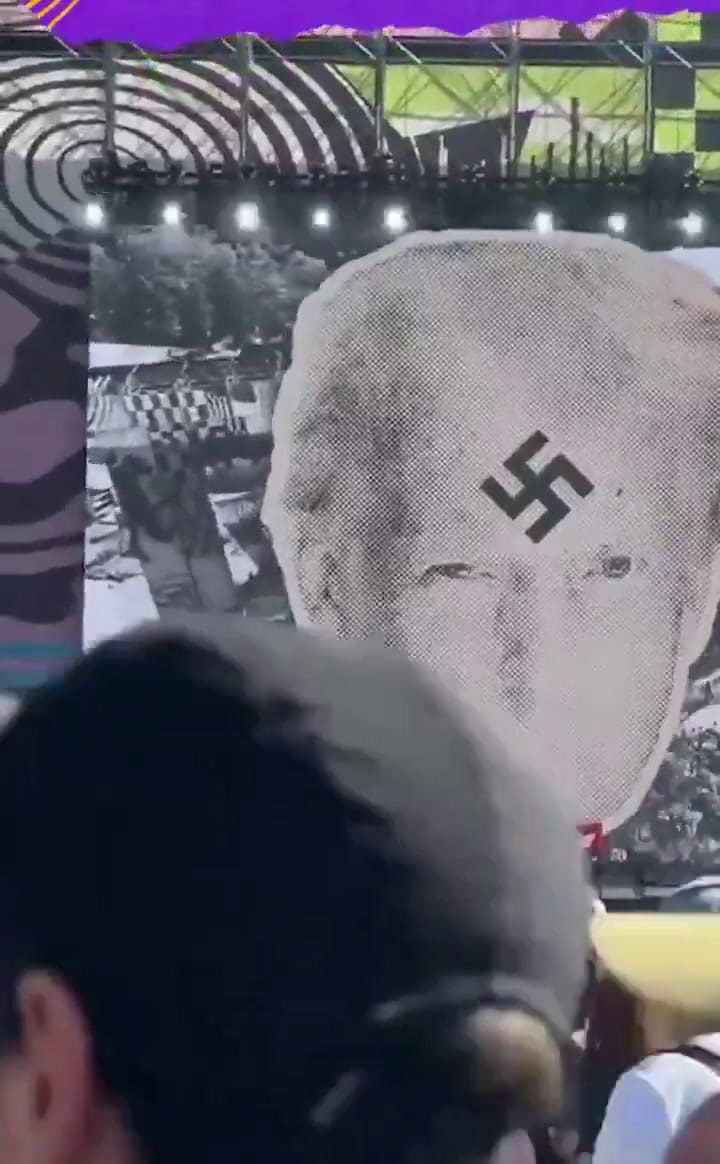 Las imágenes que proyectó una banda en el Lollapalooza