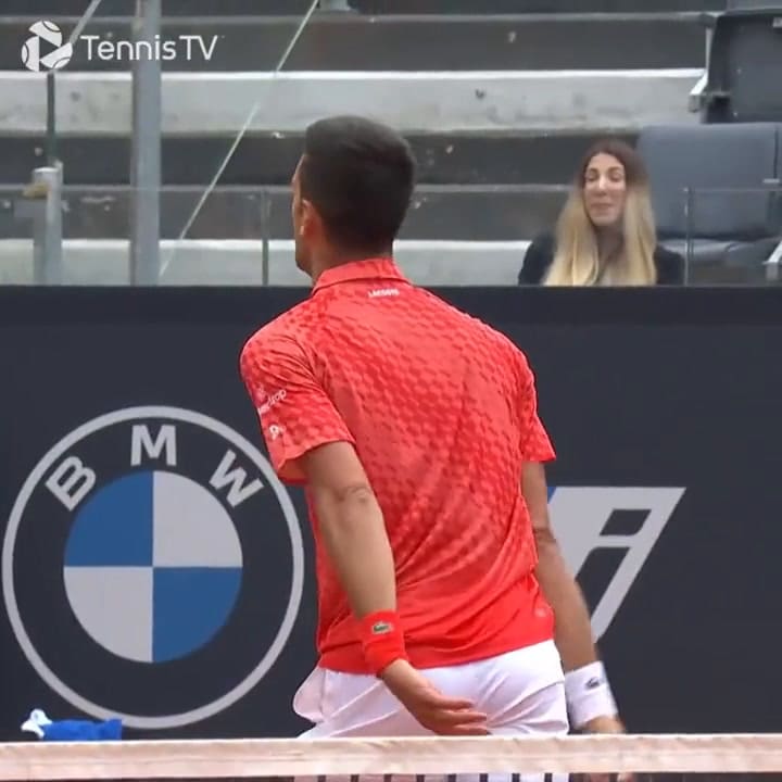 Novak Djokovic se enojó con Cameron Norrie en el Master 1000 de Roma