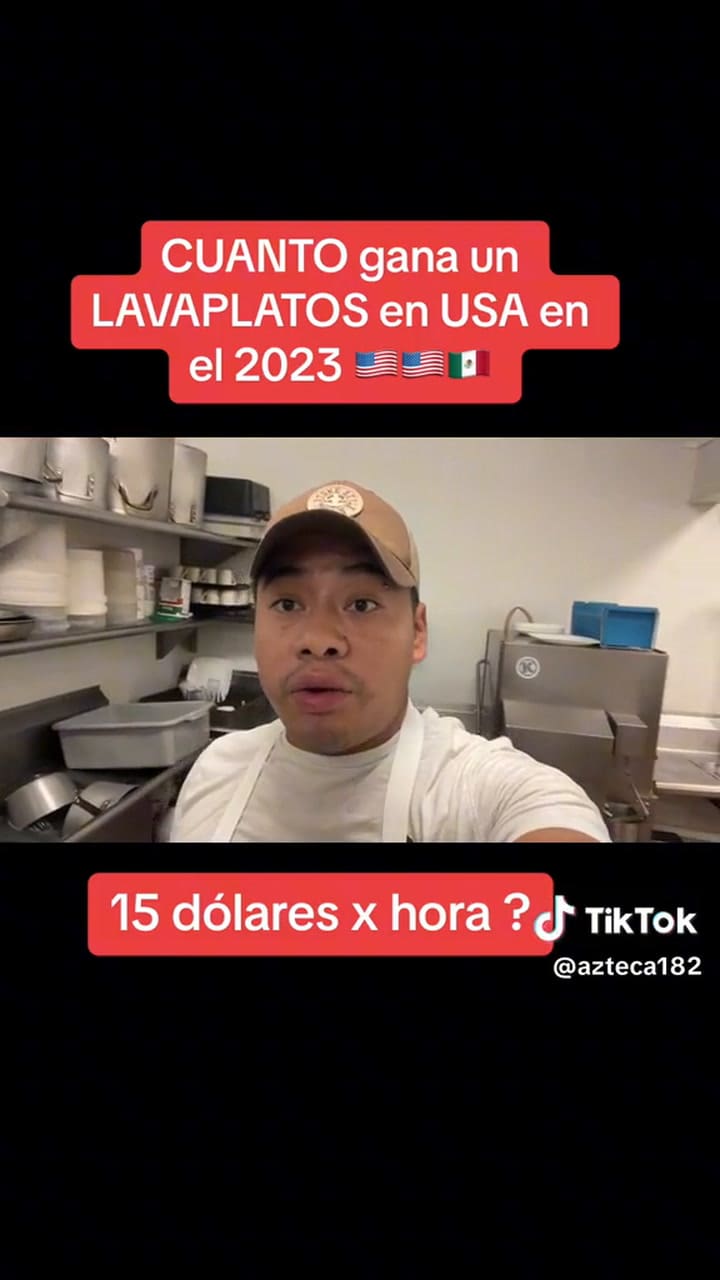 Trabaja de lavaplatos en EE.UU. y revela cuánto gana por hora: “Hay trabajo todo el año”