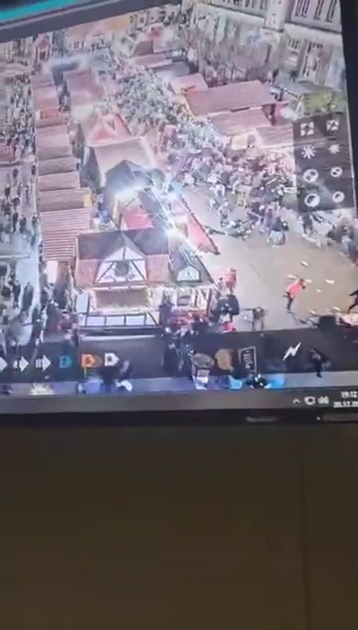 El momento del atropello masivo en Alemania