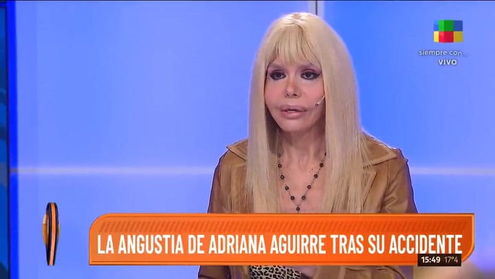 La angustia de Adriana Aguirre tras su accidente en el teatro