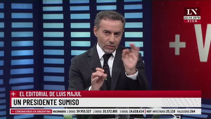 Un presidente sumiso. El editorial de Luis Majul