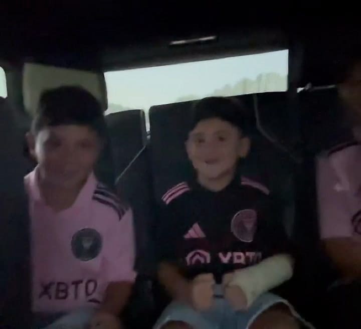 Antonela Roccuzzo compartió un divertido video de sus tres hijos