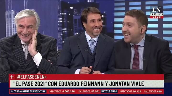 El pase 2021 entre Eduardo Feinmann y Jonatan Viale en LN+ (11/06/2021)