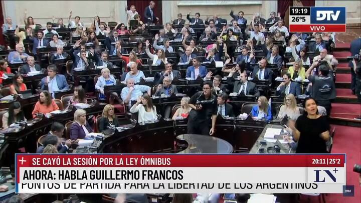 Se Cayó La Sesión Por La Ley ÓMnibus Habla Guillermo Francos (1)