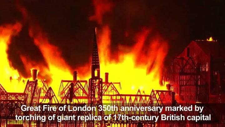 Londres se volvió a prender fuego a 350 años del Gran Incendio