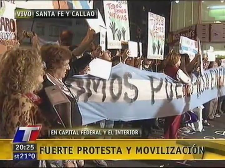 Cacerolazos en varias ciudades del país (TN)