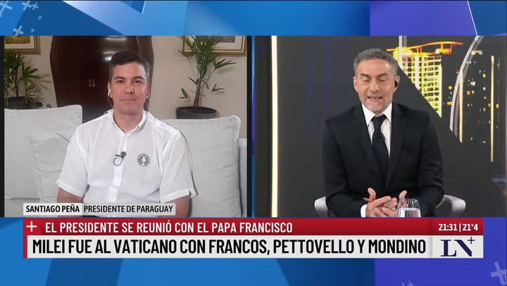 Le Diría A Milei Que Busque El Consenso Político Santiago Peña, Presidente De Paraguay