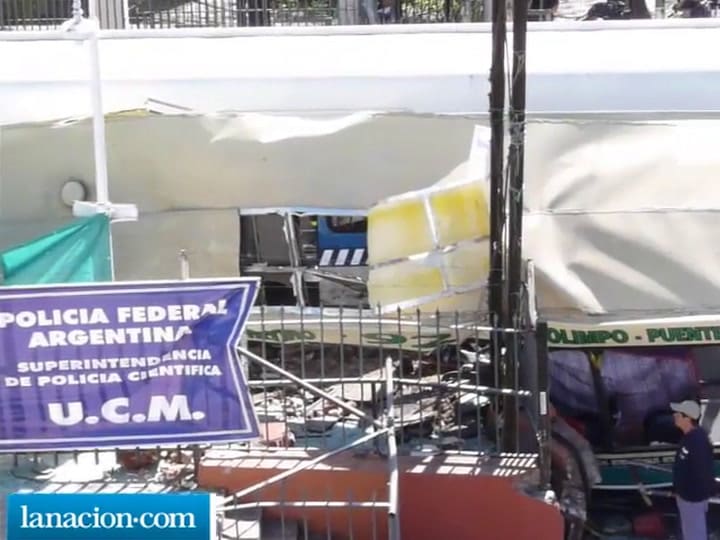 La estación de Flores después del accidente