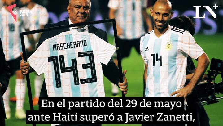 El récord de Javier Mascherano jugando con la selección
