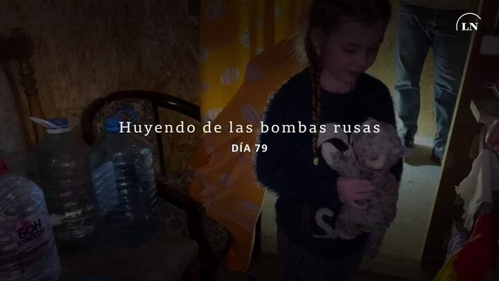 Huyendo de las bombas rusas