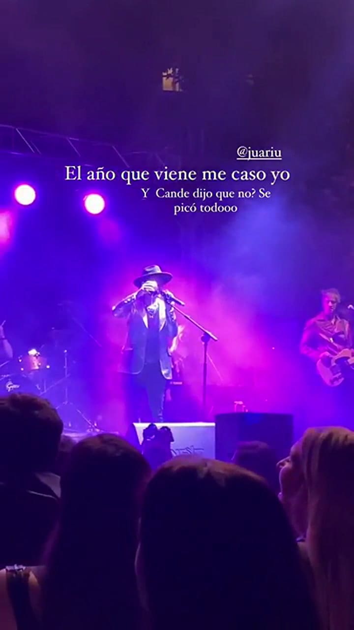 Coti anunció que se casará con Tinelli durante un show en Madrid.