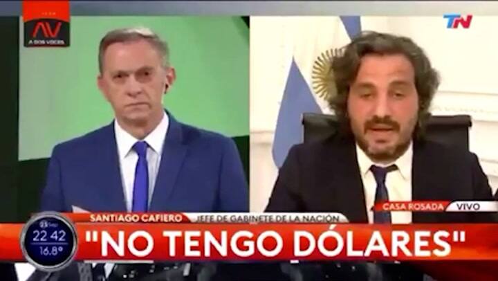 El cruce con periodistas de TN en el que el jefe de gabinete dijo que tienen que 'promover dólares'