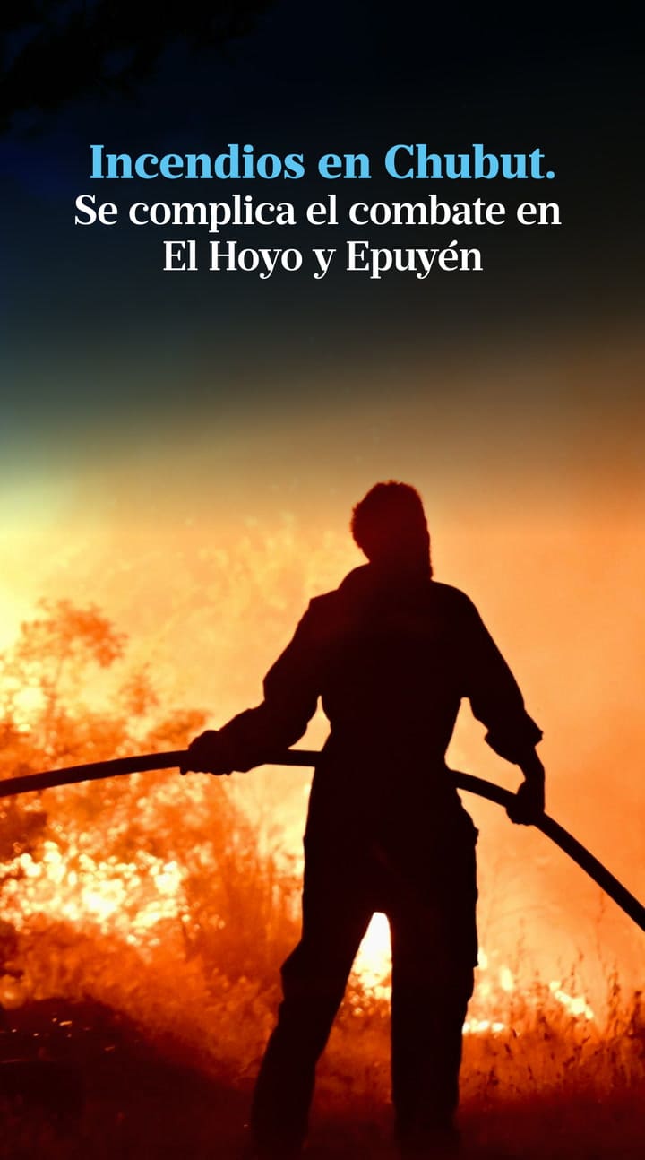 Incendios en Chubut: el fuego cruzó la ruta 40 y complica aún más el combate en El Hoyo y Epuyén