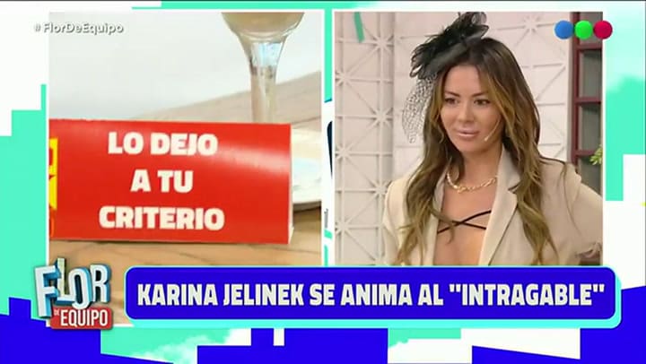 Karina Jelinek pasó por Flor de equipo y habló de todo - Fuente: Telefe