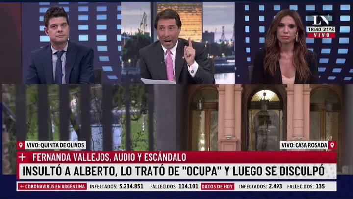 Eduardo Feinmann analizó el audio de Fernanda Vallejos