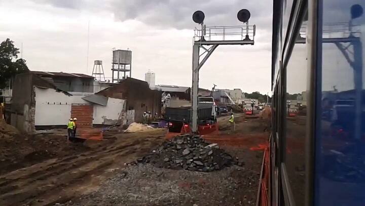 Mirá cómo viene la construcción del viaducto de la línea San Martín