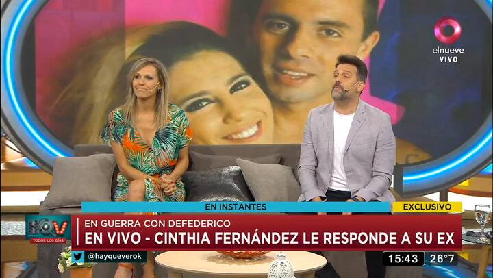 Cinthia Fernández apuntó contra su ex, Matías Defederico