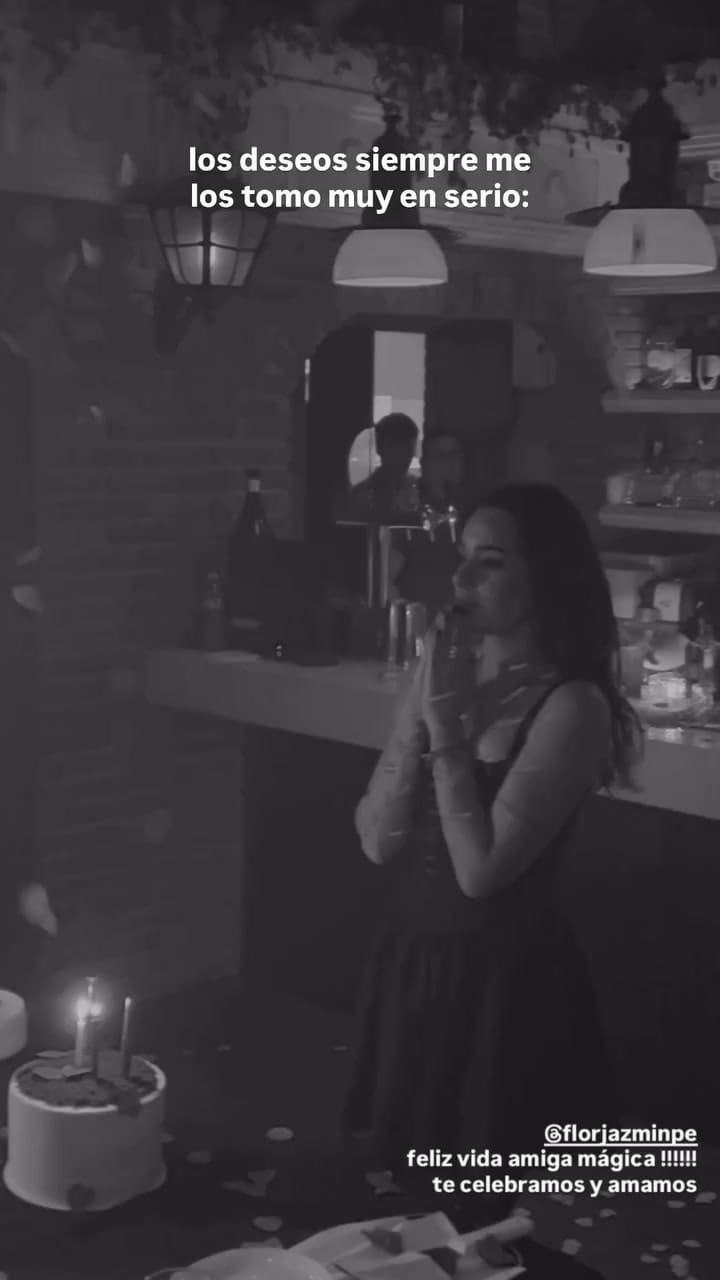 Flor sopló las velas y pidió los tres deseos en su cumple