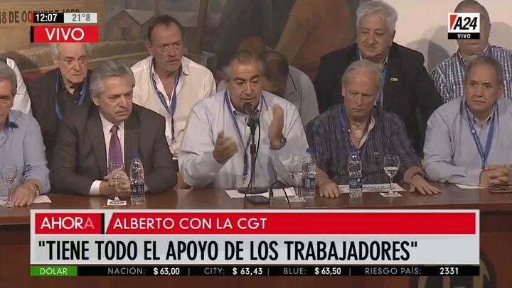 La palabra de Daer en el plenario de secretarios generales de la CGT - Gentileza: A24