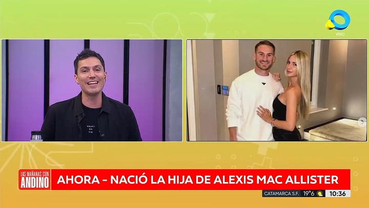 Nació la hija de Alexis Mac Allister y Ailén Cova