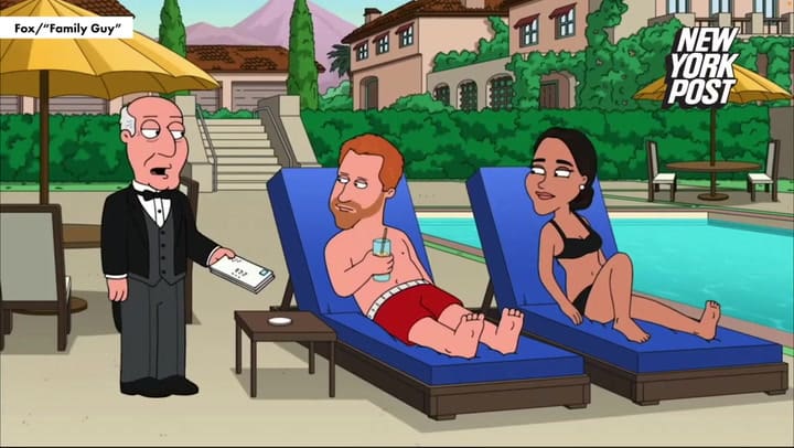 El príncipe Harry y su esposa Meghan Markle fueron caricaturizados en Padre de Familia