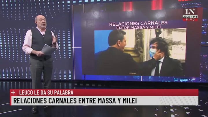 Relaciones carnales entre Massa y Milei. Leuco le da su palabra.