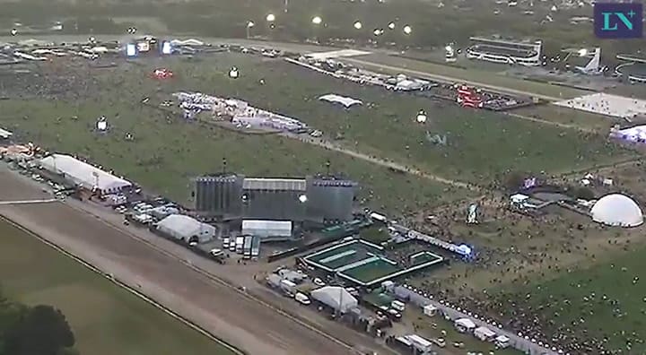 El Lollapalooza, desde un helicóptero