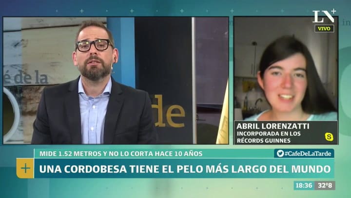 Una cordobesa tiene el pelo más largo del mundo