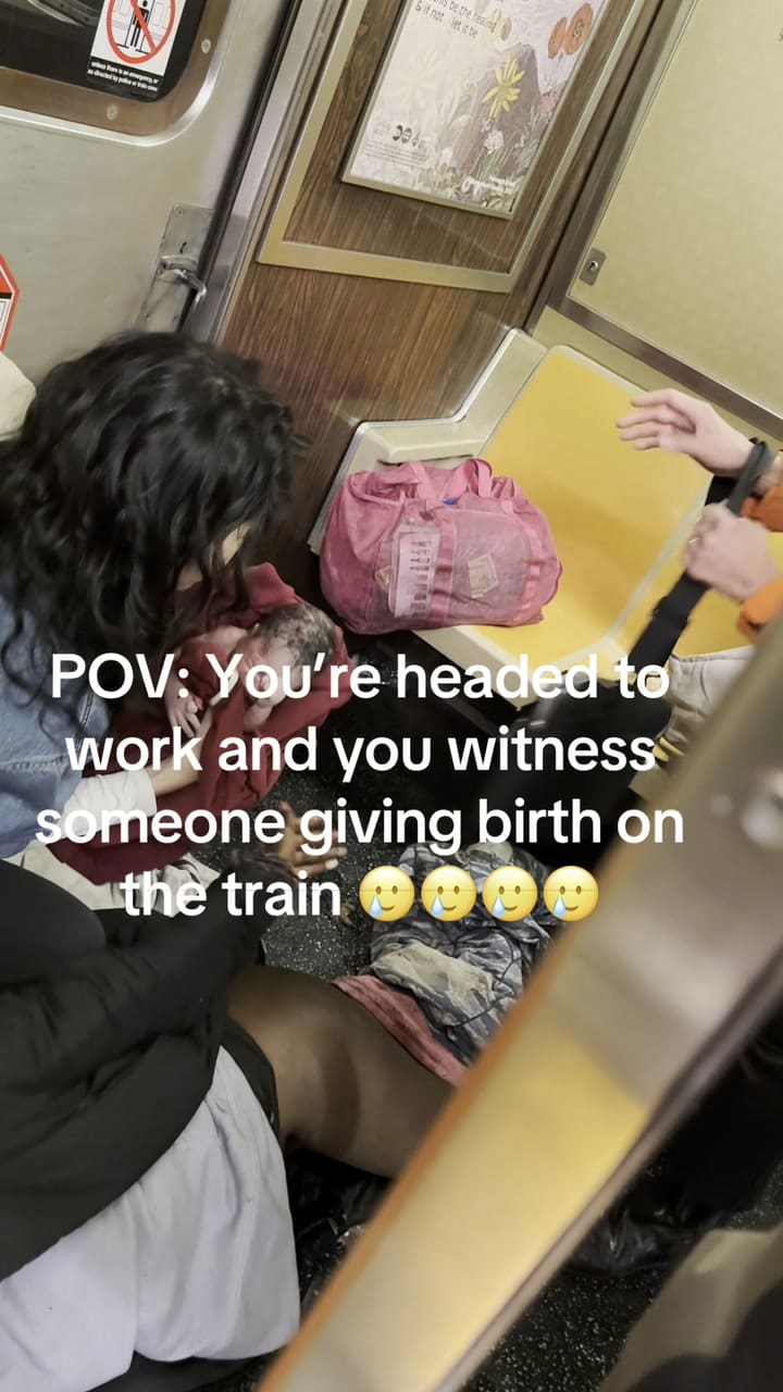 La historia detrás del video viral de una joven de 25 años que da a luz en el metro de Nueva York