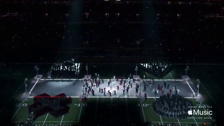Serena Williams apareció en el halftime show del Super Bowl con Kendrick Lamar