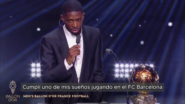 Dembélé, ganador del Balón de Oro, recordó el aprendizaje que tuvo al jugar con Lionel Messi