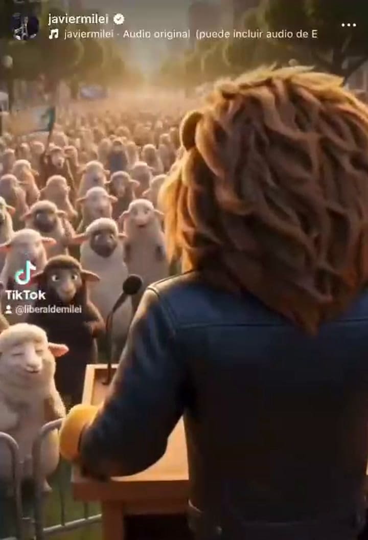 El video que publicó Milei en sus redes