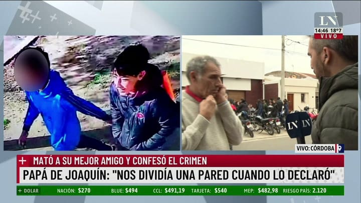 Habla Roberto Sperani, abuelo de la víctima: 'No conocía al amigo de Joaquín'