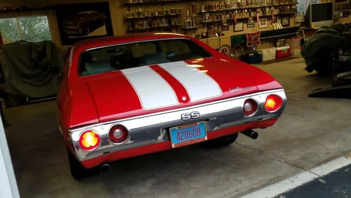 1972 Chevelle 454 SS Flowmaster Super 44 Cold Start #2